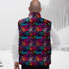 Graffiti Grunge Print Pattern Down Vest