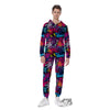 Graffiti Grunge Print Pattern Men's Jumpsuit-grizzshop