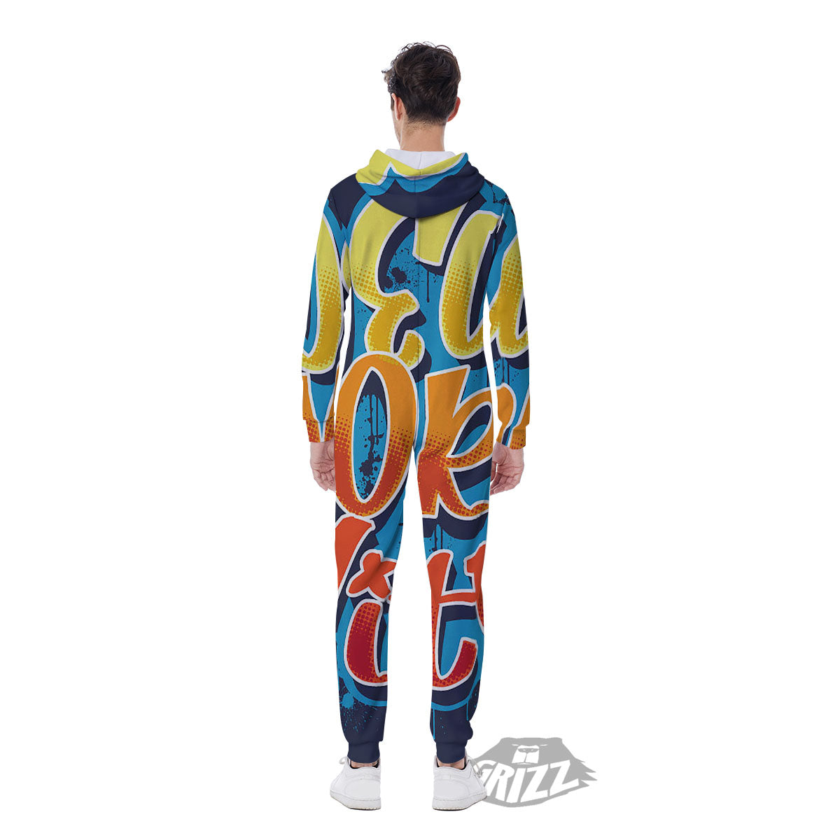 Graffiti NYC Print Men's Jumpsuit-grizzshop