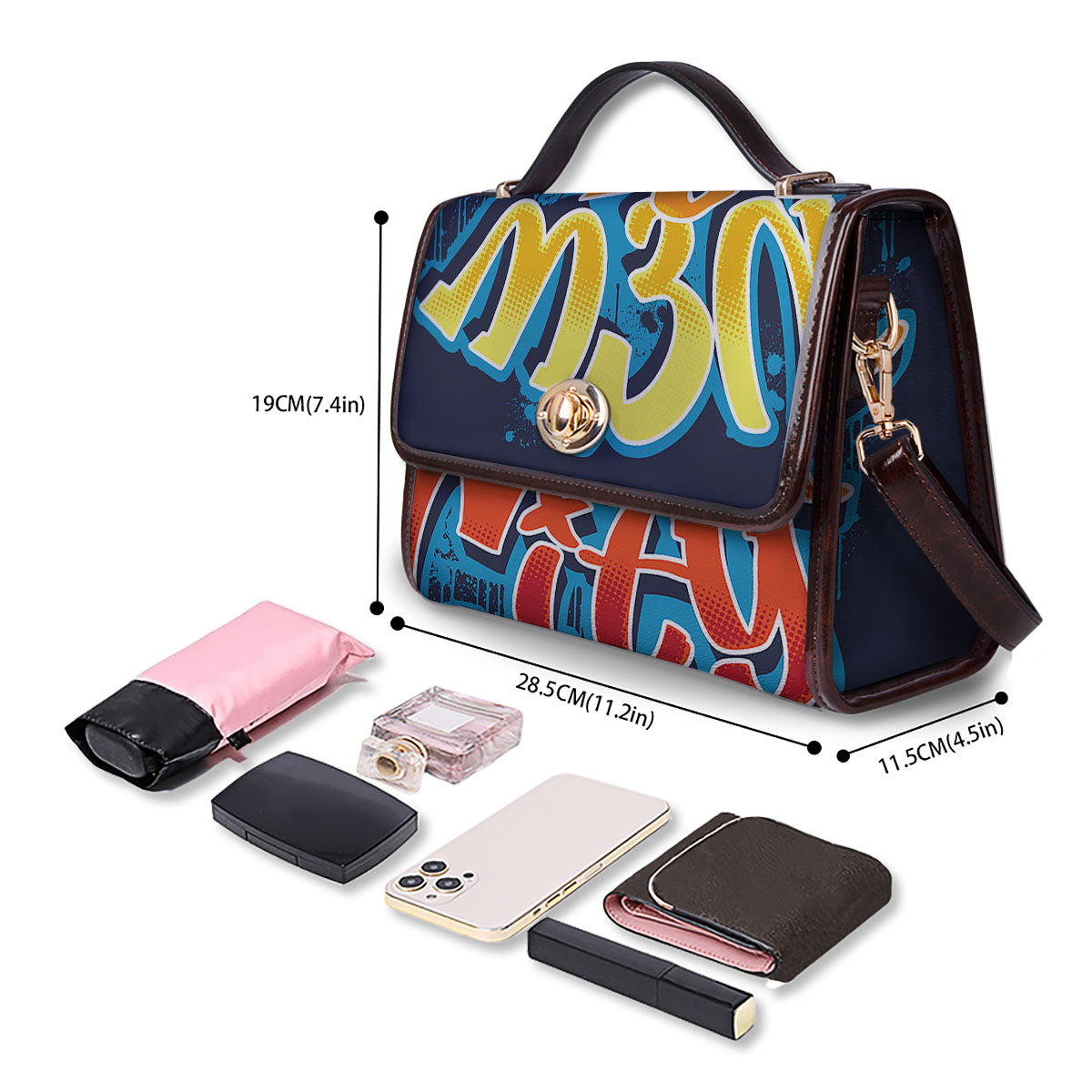 Graffiti NYC Print Women's Satchel Bag