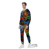 Graffiti Retro Print Pattern Men's Jumpsuit-grizzshop