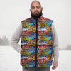 Graffiti Wall Print Down Vest