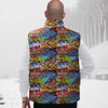 Graffiti Wall Print Down Vest