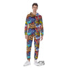 Graffiti Wall Print Men's Jumpsuit-grizzshop