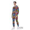 Graffiti Wall Print Men's Jumpsuit-grizzshop