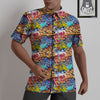 Graffiti Wall Print Untucked Shirts-grizzshop