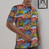 Graffiti Wall Print Untucked Shirts-grizzshop