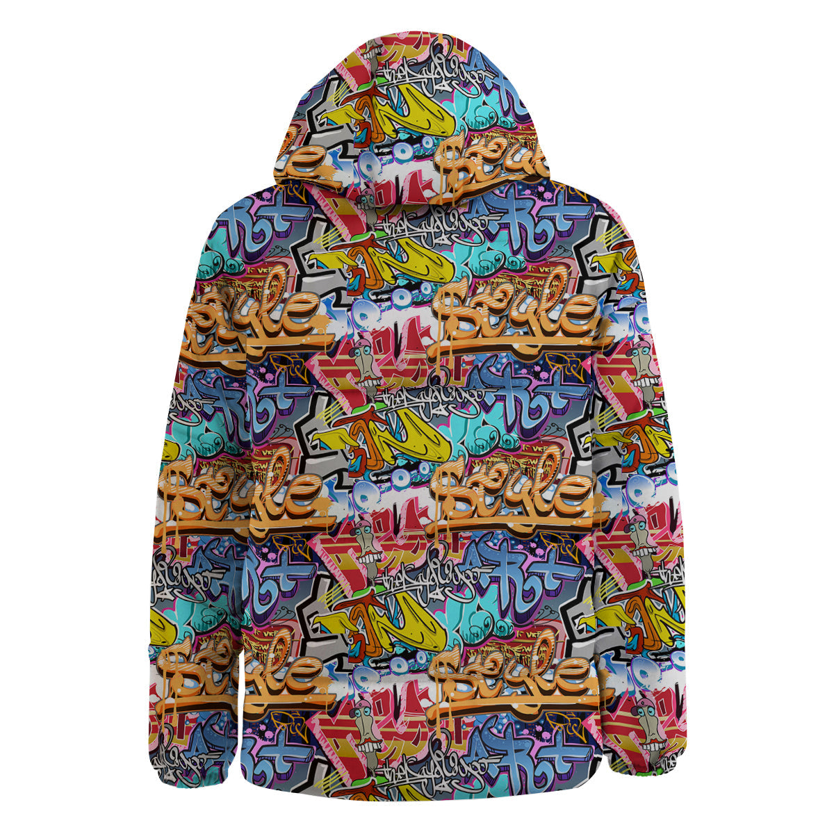Graffity Street Art Print Pattern Down Jacket-grizzshop