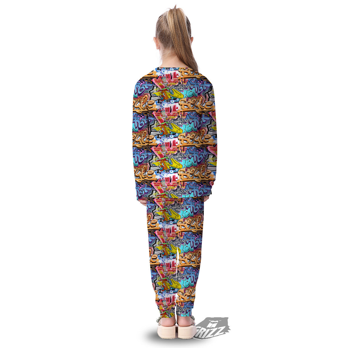 Graffity Street Art Print Pattern Kid's Pajamas-grizzshop
