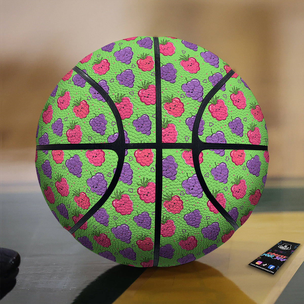 Grape Cute Print Pattern Basketball-grizzshop