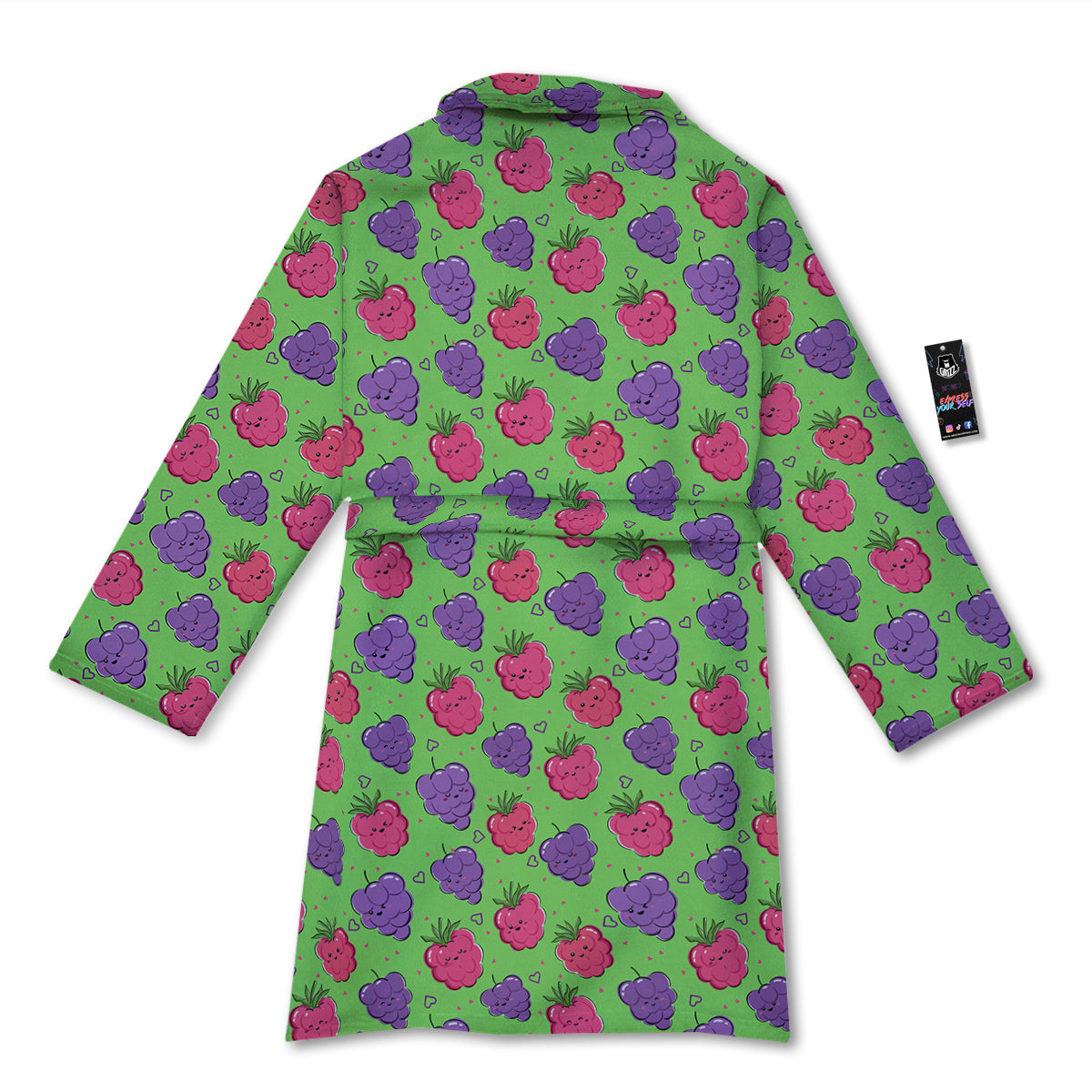 Grape Cute Print Pattern Bathrobe-grizzshop