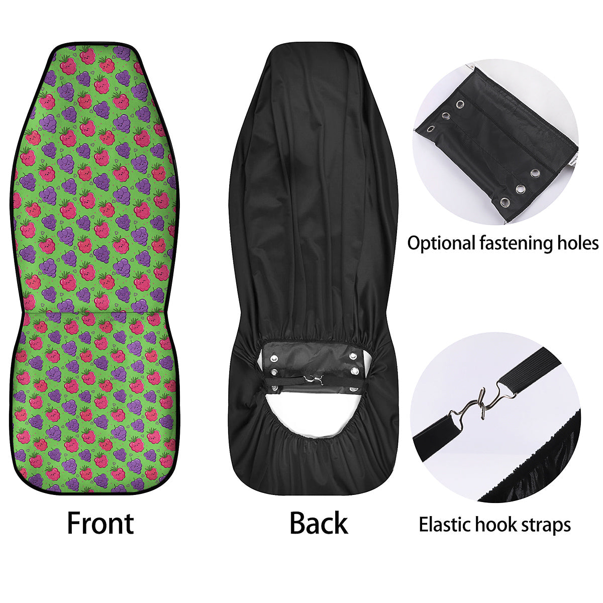 Grape Cute Print Pattern Car Seat Covers-grizzshop