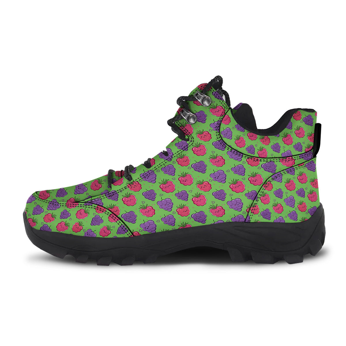 Grape Cute Print Pattern Hiking Shoes-grizzshop