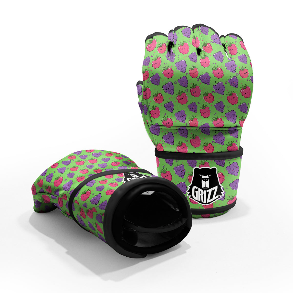 Grape Cute Print Pattern MMA Gloves-grizzshop
