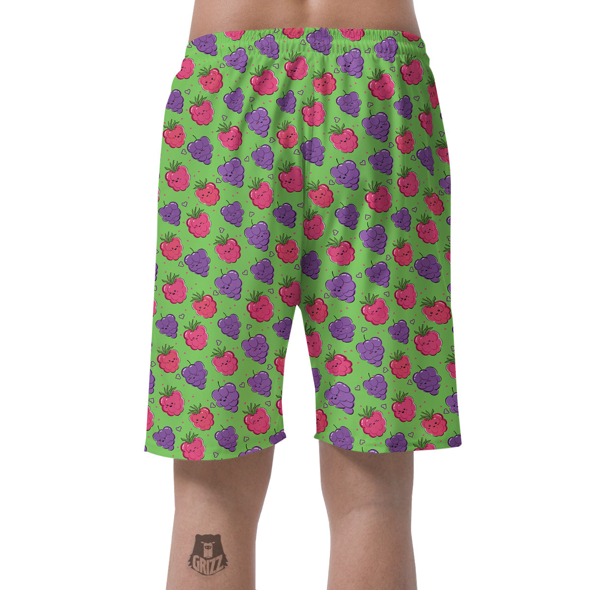Grape Cute Print Pattern Men's Shorts-grizzshop