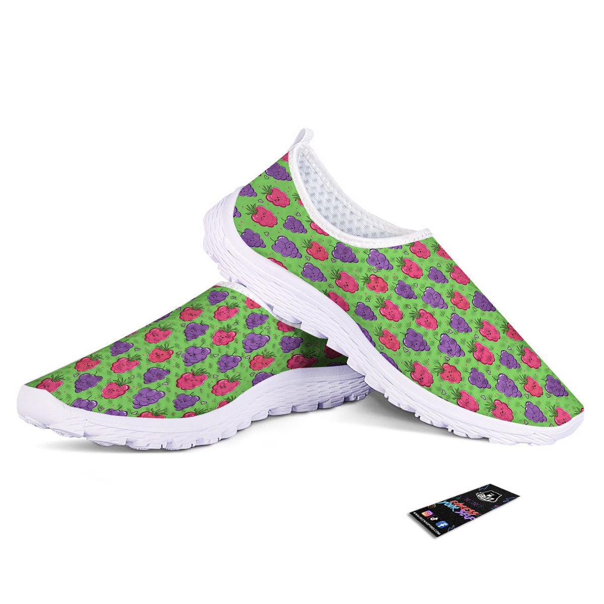 Grape Cute Print Pattern Nurse Shoes-grizzshop
