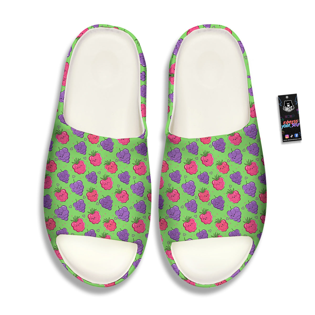 Grape Cute Print Pattern Sandals-grizzshop