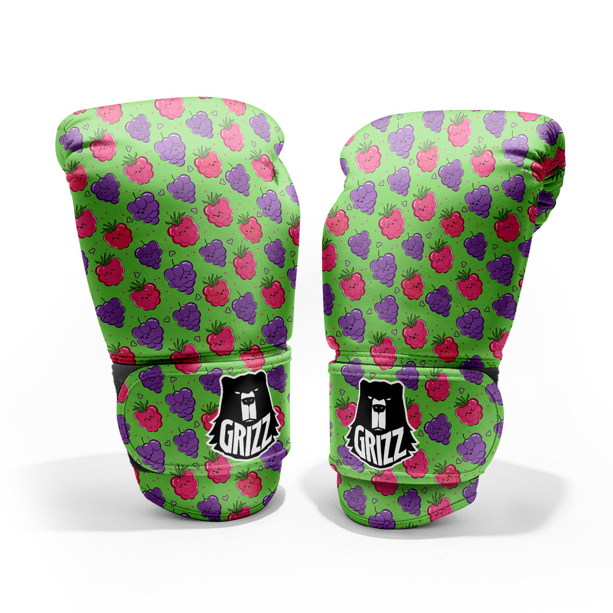 Grape Cute Print Pattern Sparring Gloves-grizzshop