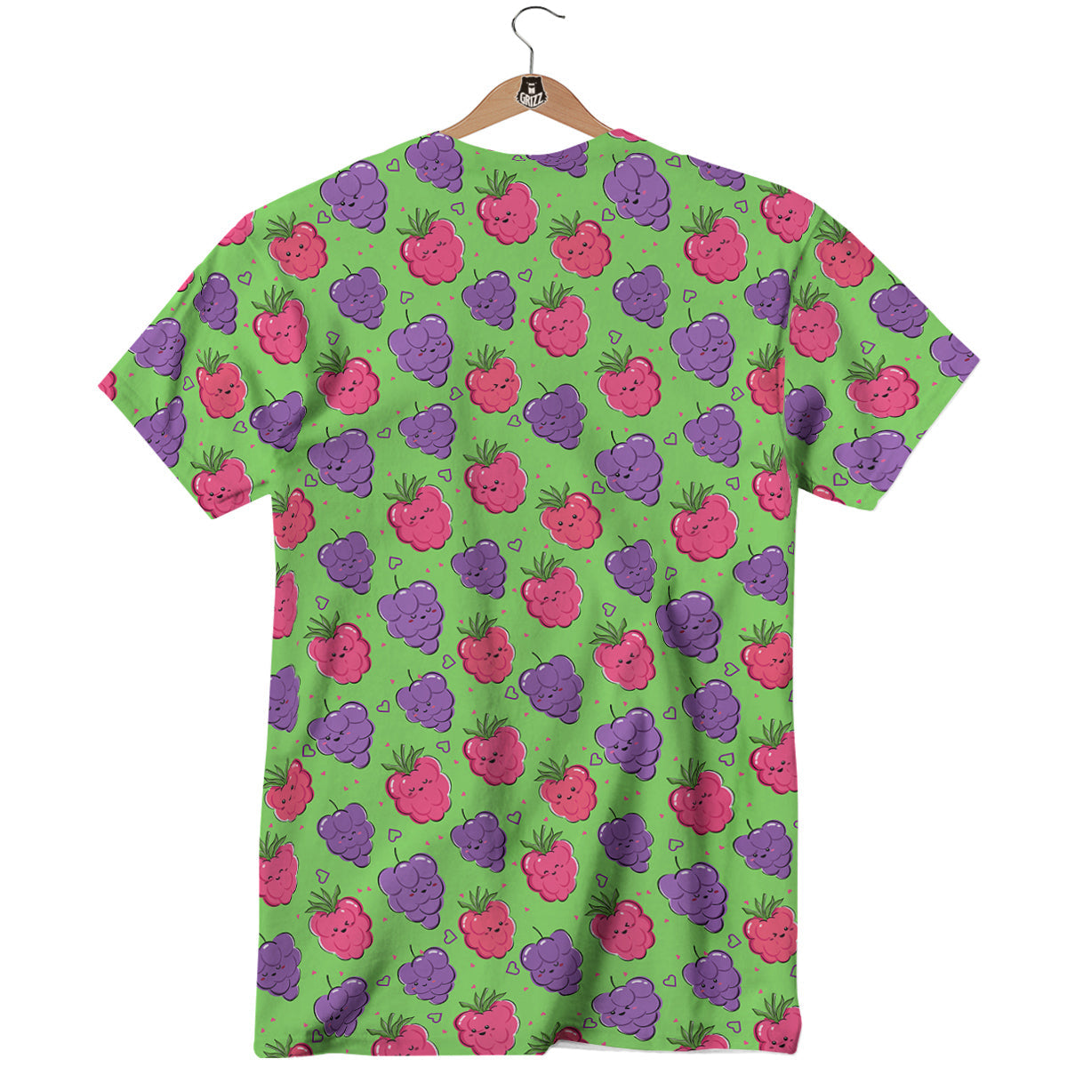 Grape Cute Print Pattern T-Shirt-grizzshop