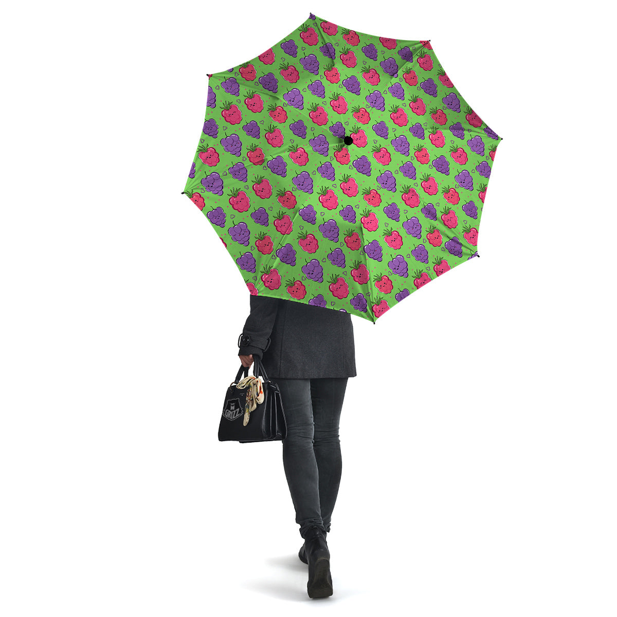 Grape Cute Print Pattern Umbrella-grizzshop