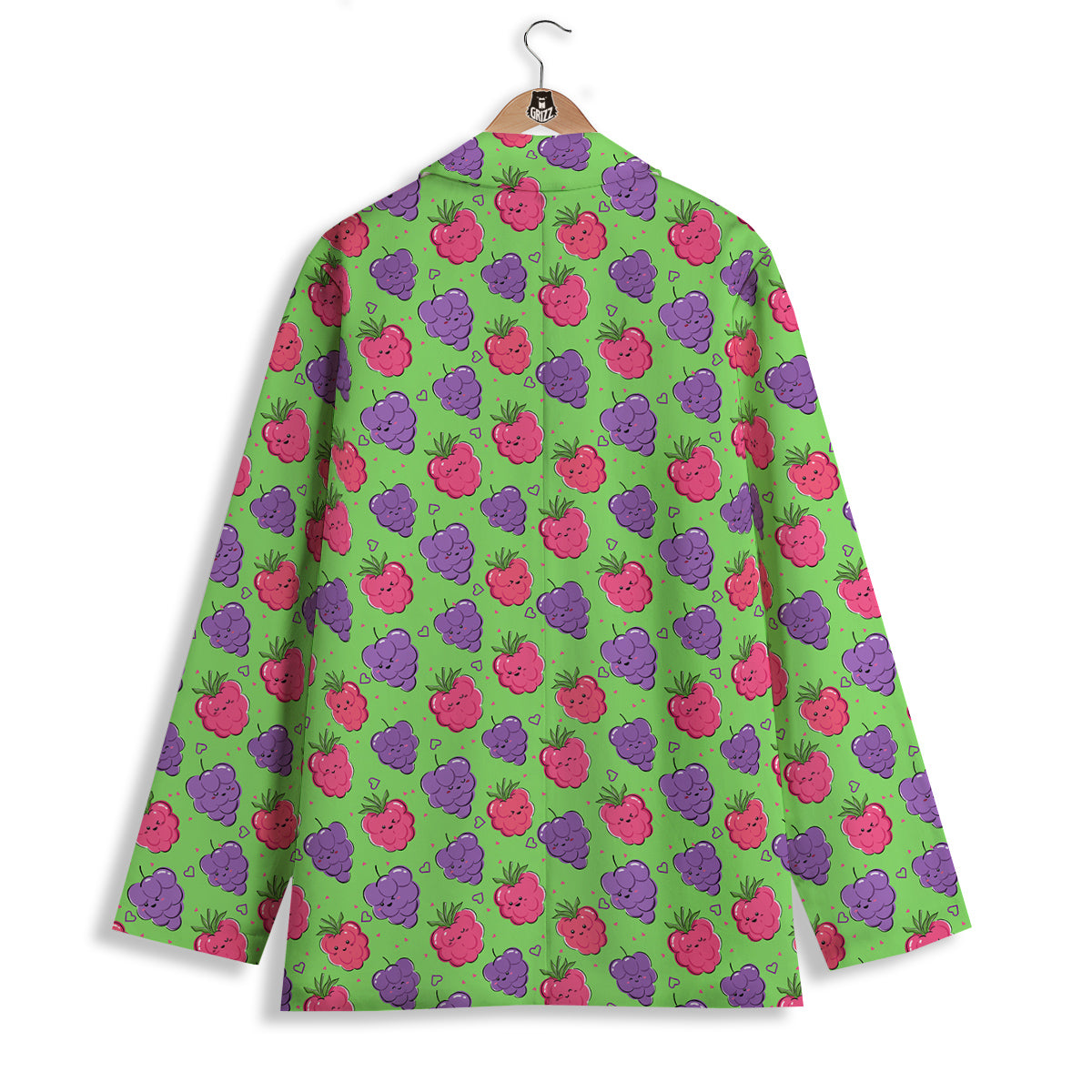 Grape Cute Print Pattern Women's Blazer-grizzshop