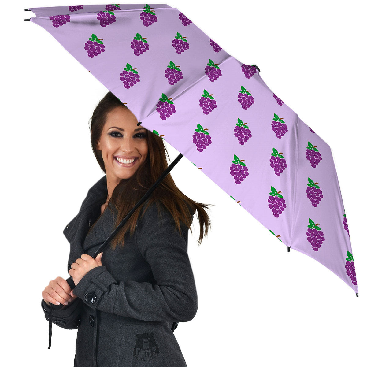 Grape Purple Print Pattern Umbrella-grizzshop