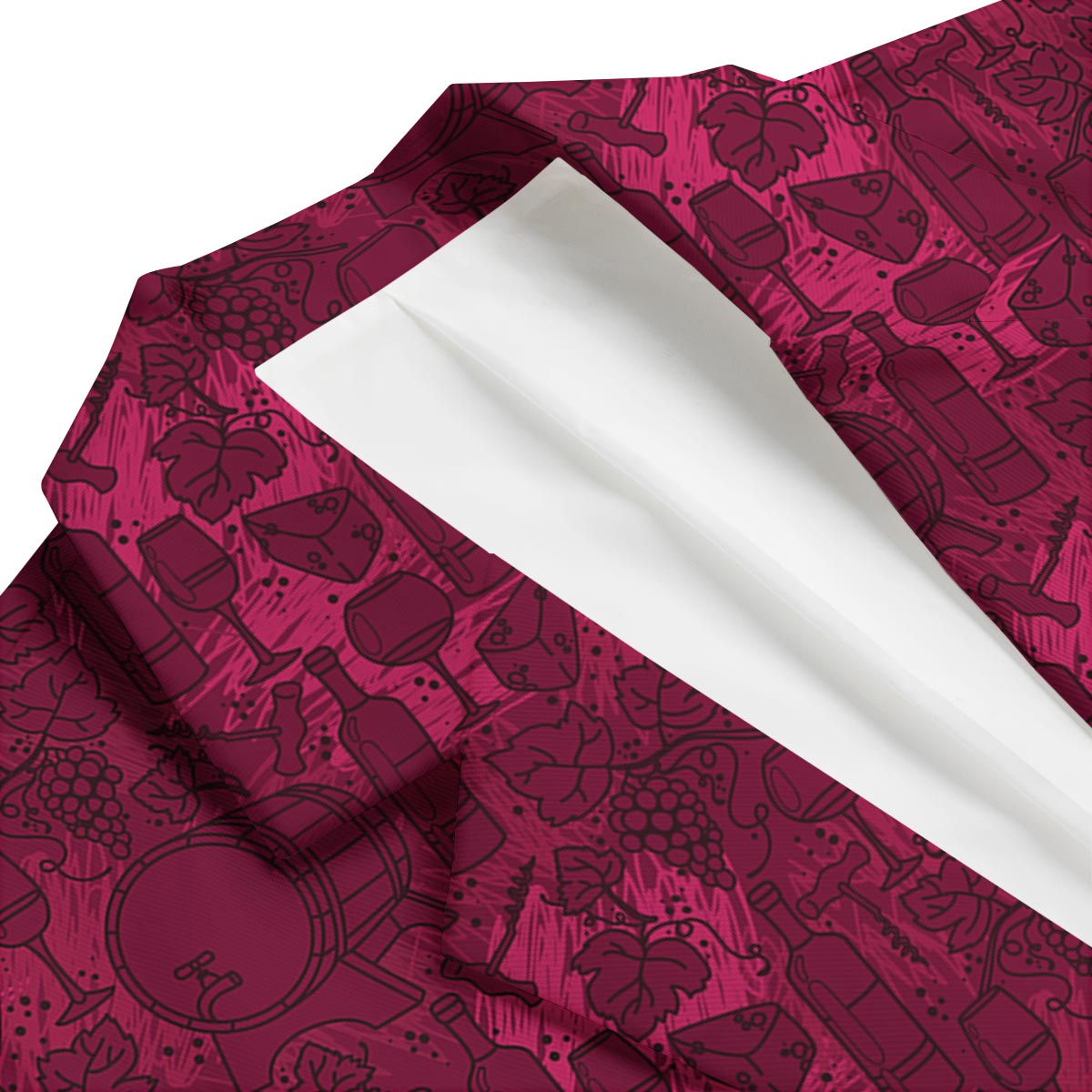 Grape Red Wine Pattern Print Men's Blazer-grizzshop