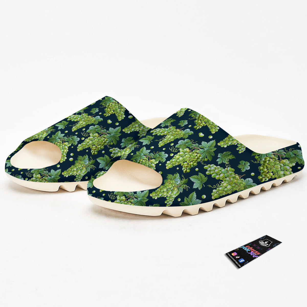 Grape Watercolor Print Pattern Sandals-grizzshop