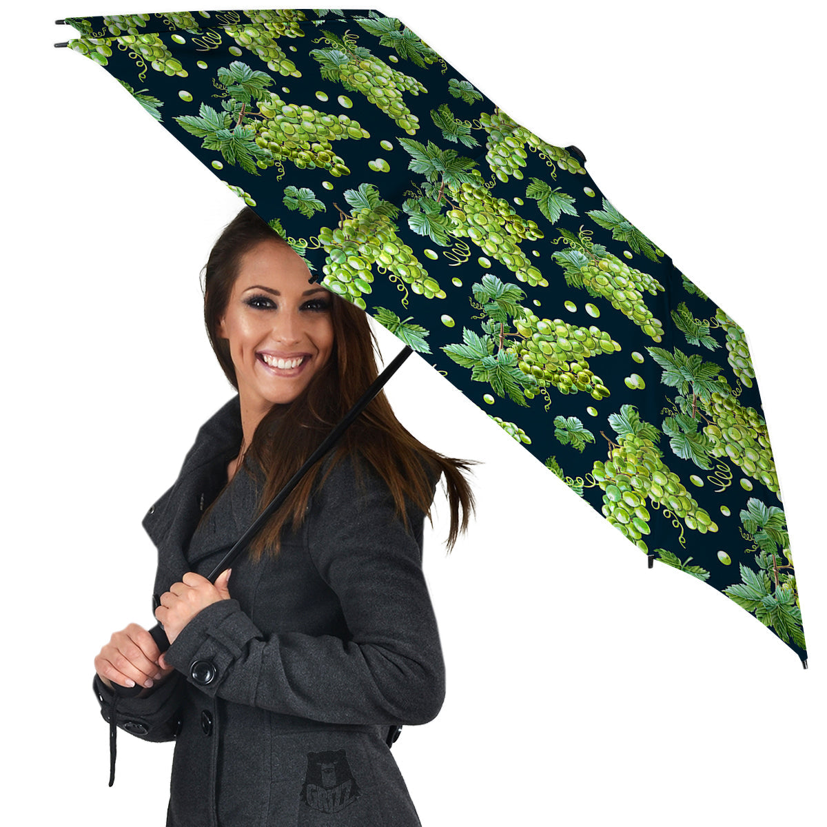 Grape Watercolor Print Pattern Umbrella-grizzshop