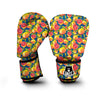 Grapefruit Exotic Blue Print Pattern Boxing Gloves-grizzshop