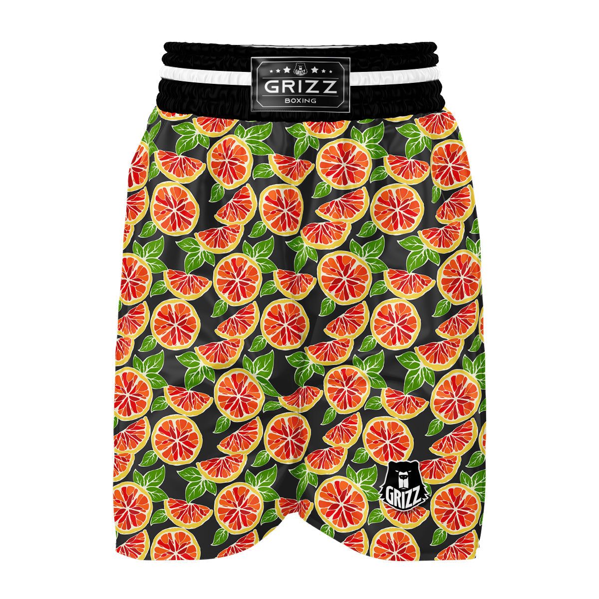 Grapefruit Watercolor Print Pattern Boxing Shorts-grizzshop