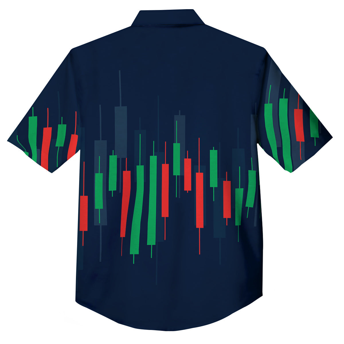 Graph Chart Candlestick Stock Print Button Up Shirt-grizzshop
