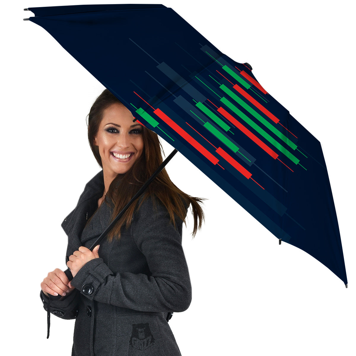 Graph Chart Candlestick Stock Print Umbrella-grizzshop
