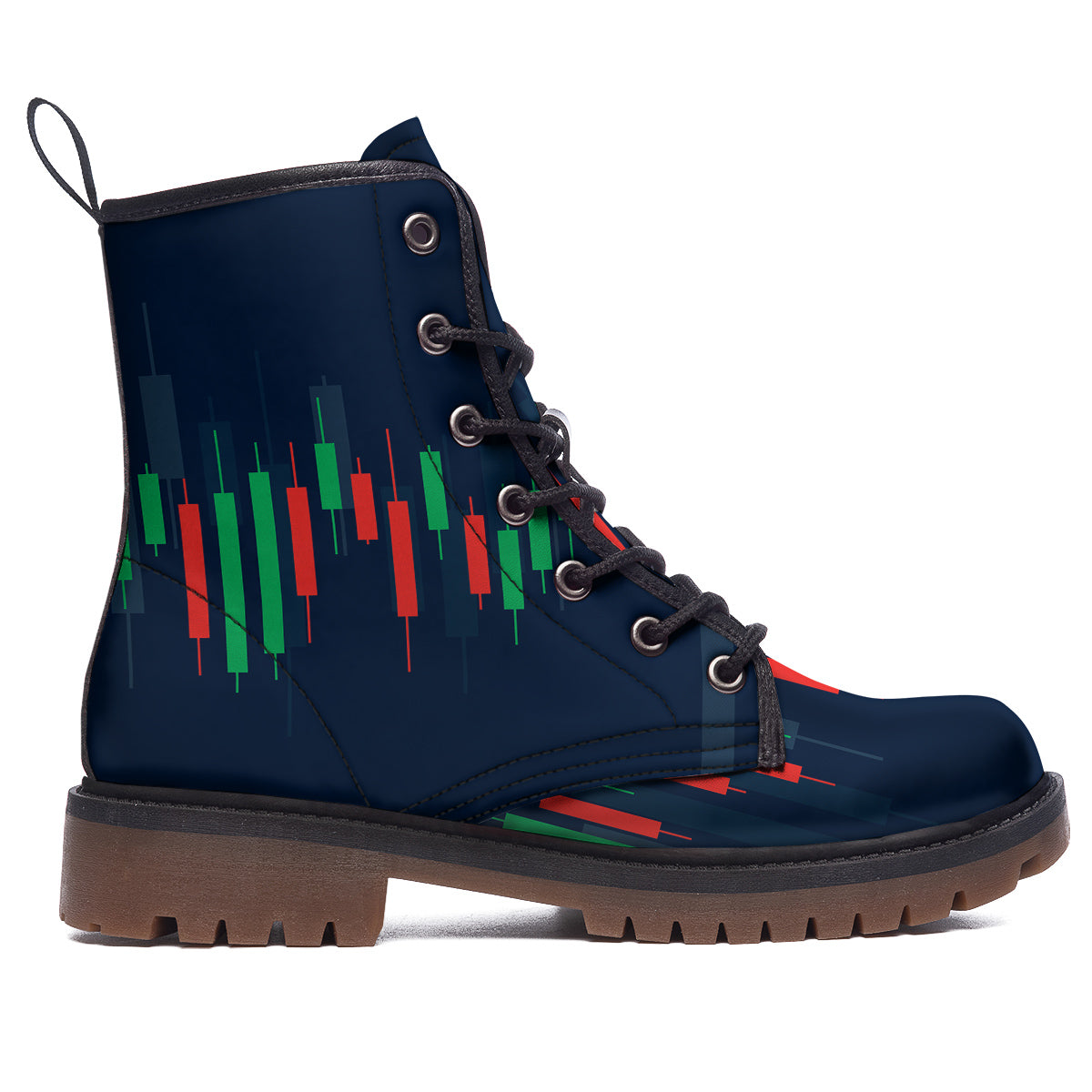 Graph Chart Candlestick Stock Print Work Boots-grizzshop