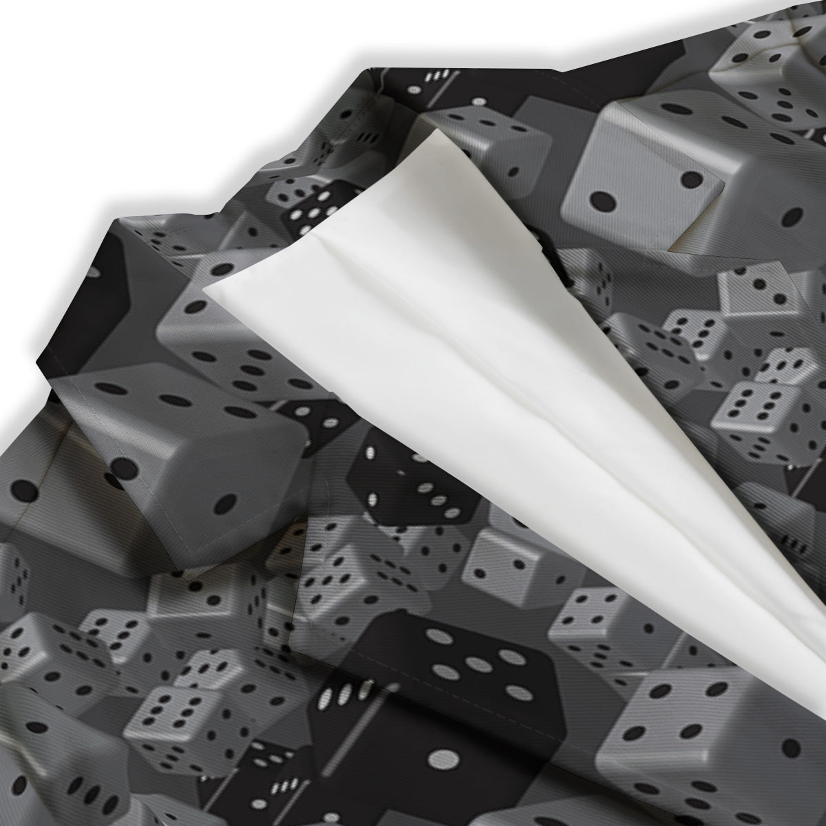 Gray Black 3D Dice Print Pattern Women's Blazer-grizzshop