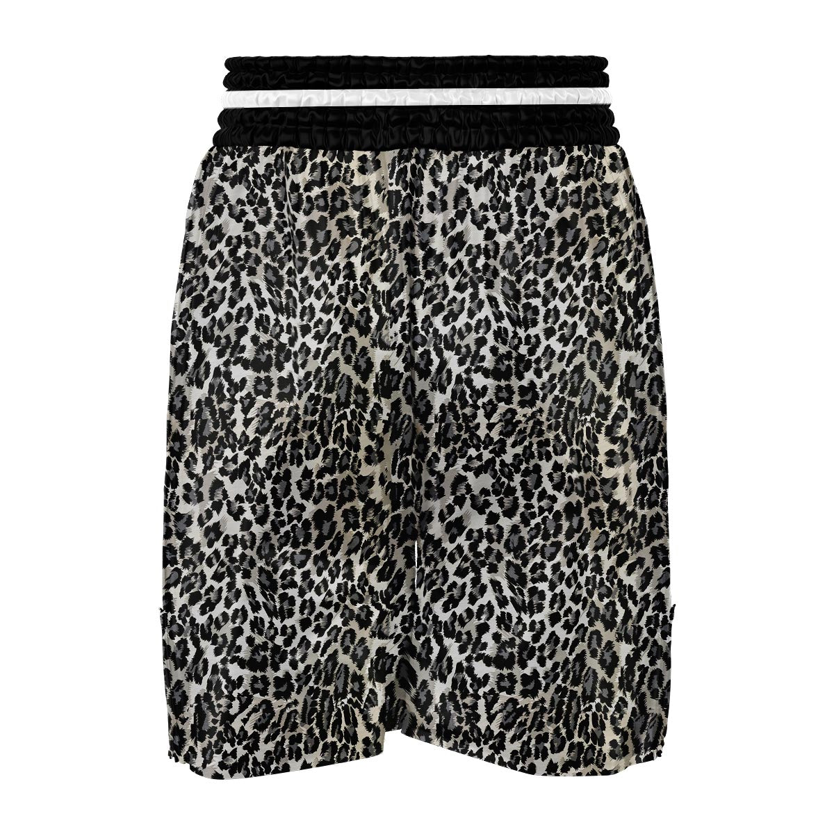 Gray Cheetah Leopard Pattern Print Boxing Shorts-grizzshop
