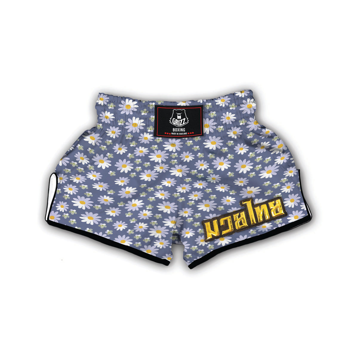 Gray Daisy Muay Thai Boxing Shorts-grizzshop