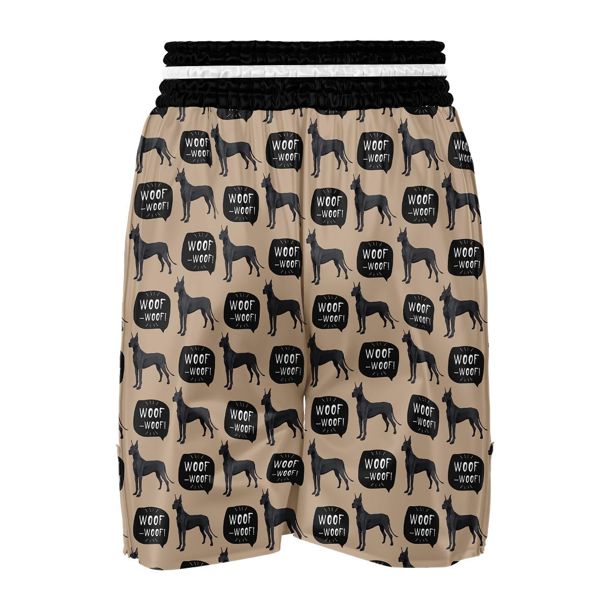 Great Dane Pattern Print Boxing Shorts-grizzshop