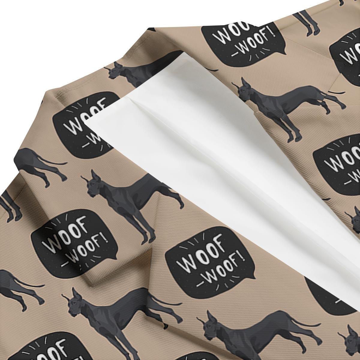 Great Dane Pattern Print Men's Blazer-grizzshop