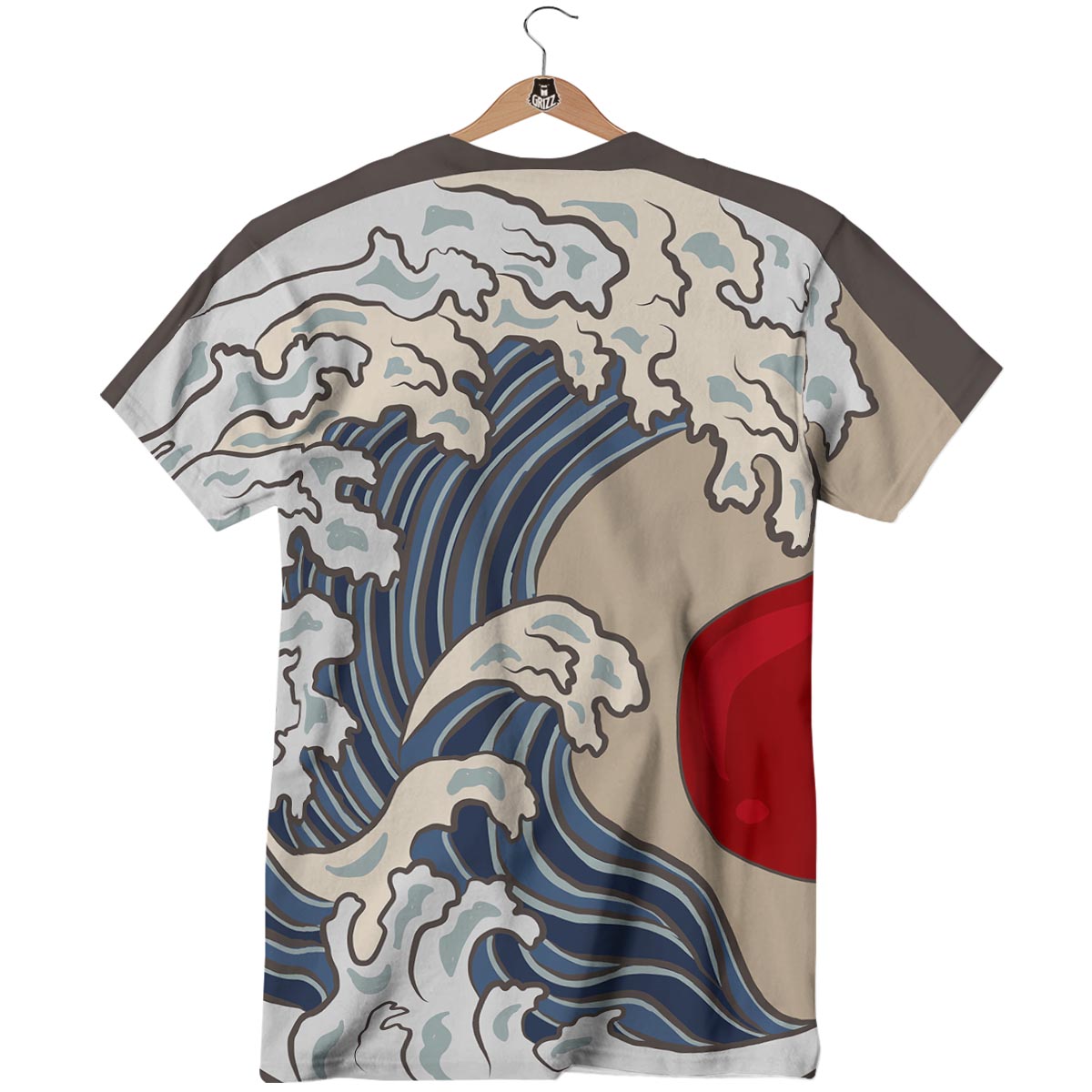 Great Kanagawa Wave Print T-Shirt-grizzshop