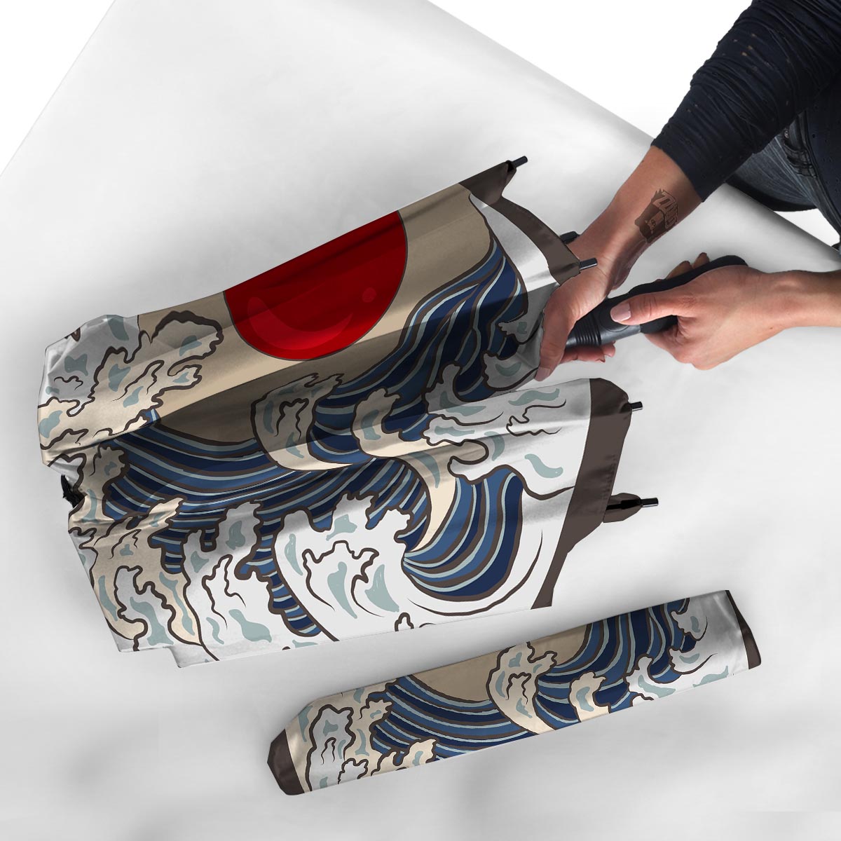 Great Kanagawa Wave Print Umbrella-grizzshop