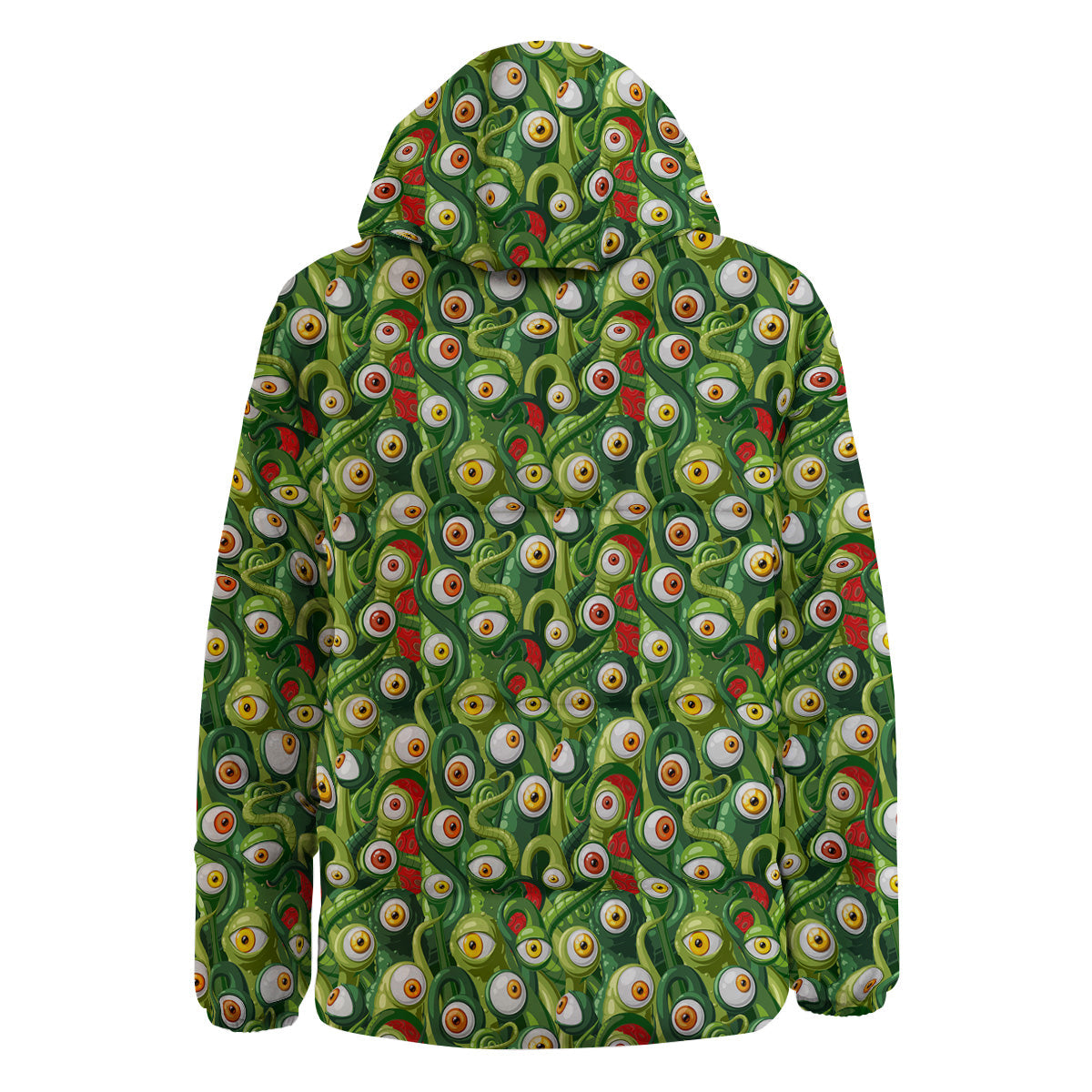 Green Alien Monster Print Pattern Down Jacket-grizzshop