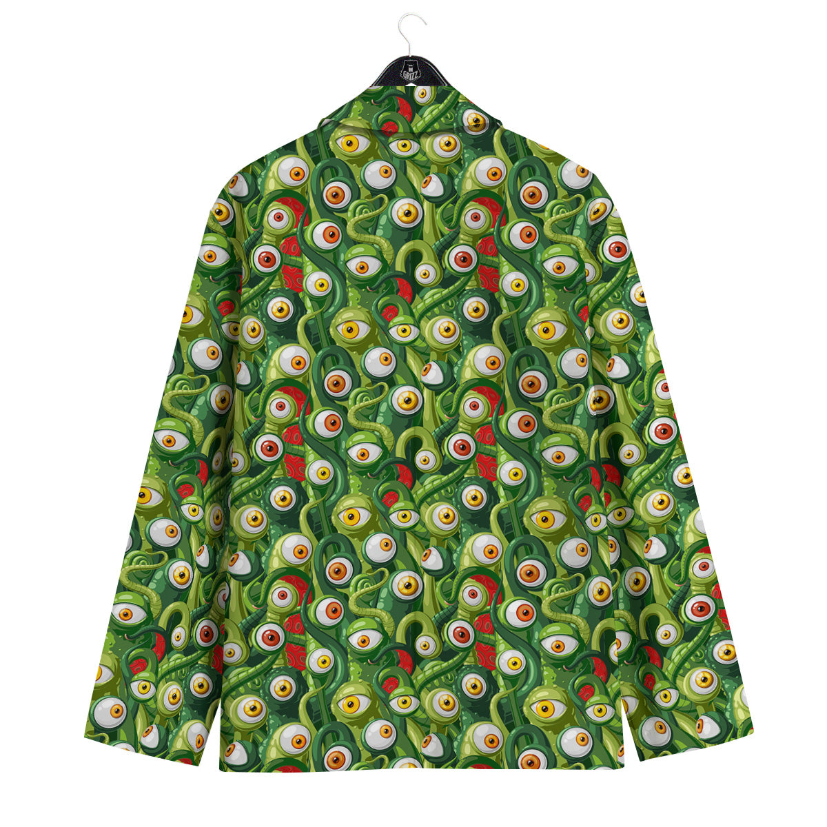 Green Alien Monster Print Pattern Men's Sport Coat-grizzshop