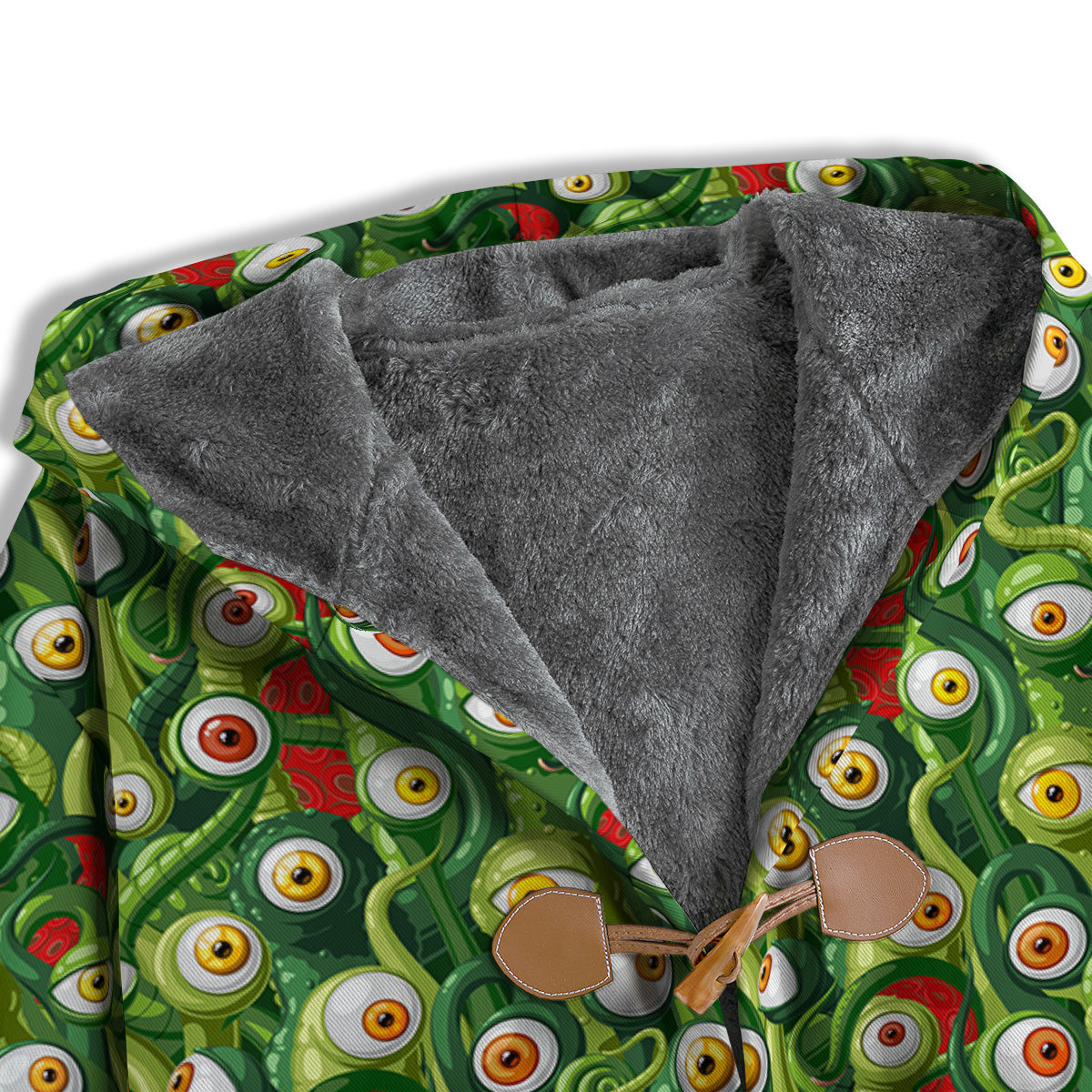 Green Alien Monster Print Pattern Men's Windbreaker Jacket-grizzshop