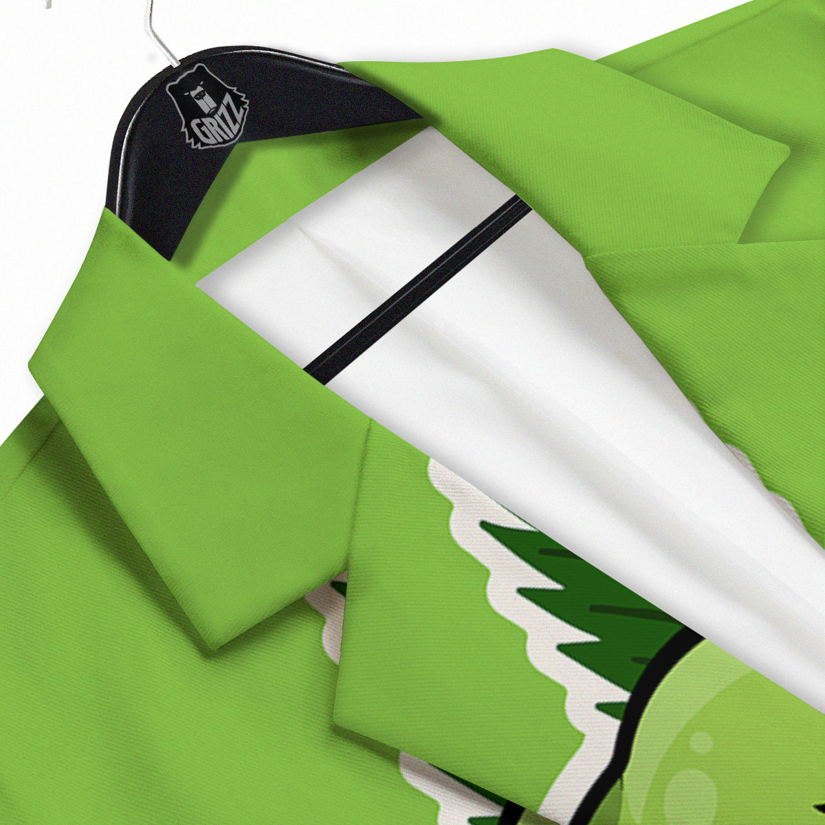 Green Alien Smoking Print Men's Sport Coat-grizzshop