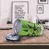 Green Alien Smoking Print Tumbler-grizzshop