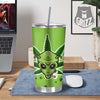 Green Alien Smoking Print Tumbler-grizzshop