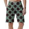 Green And Black Polka Dot Men's Shorts-grizzshop