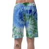 Green And Blue Tie Dye Men's Shorts-grizzshop