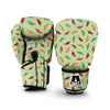 Green And Chili Pepper Print Pattern Boxing Gloves-grizzshop